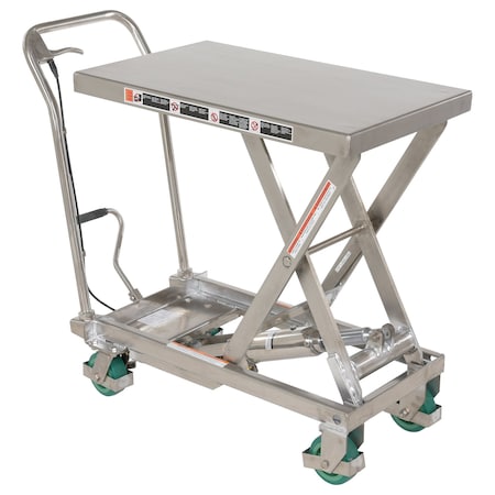 Vestil CART SCISSOR 500LB CAPACITY STAINLESS STEEL CART-500-SS3